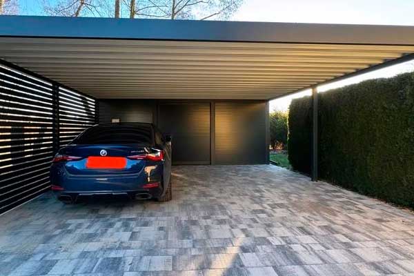 Навес для авто из дерева