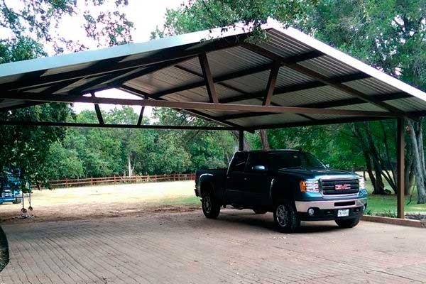 Навес двускатный для автомобиля